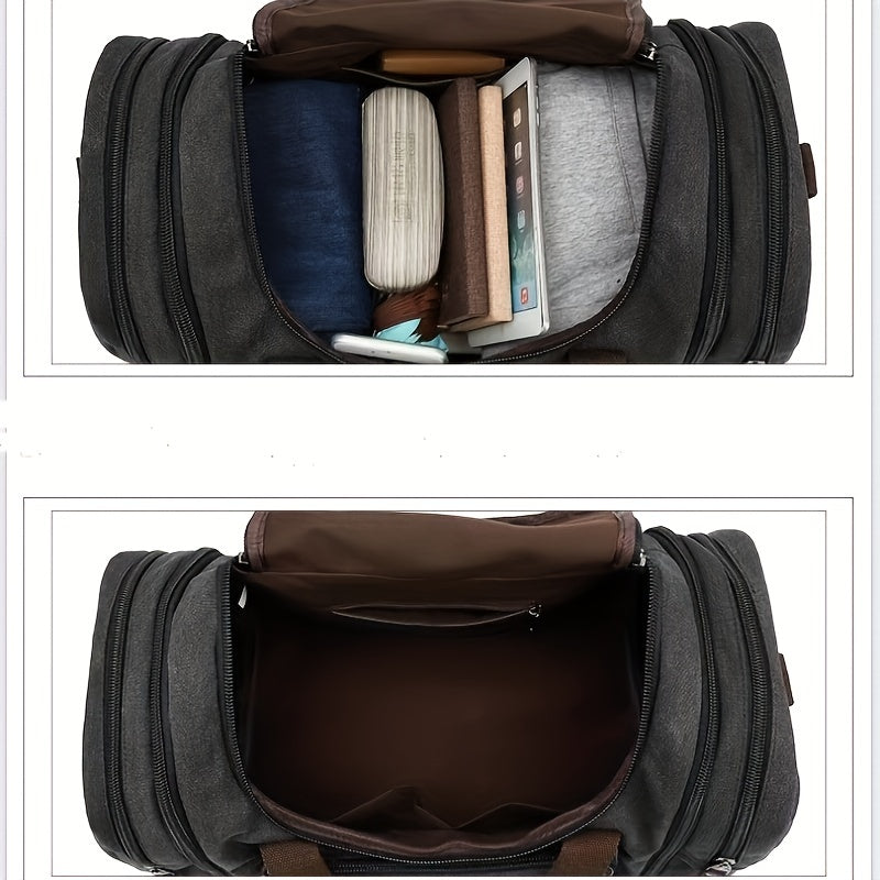 Sac week end homme toile durable grande capacité